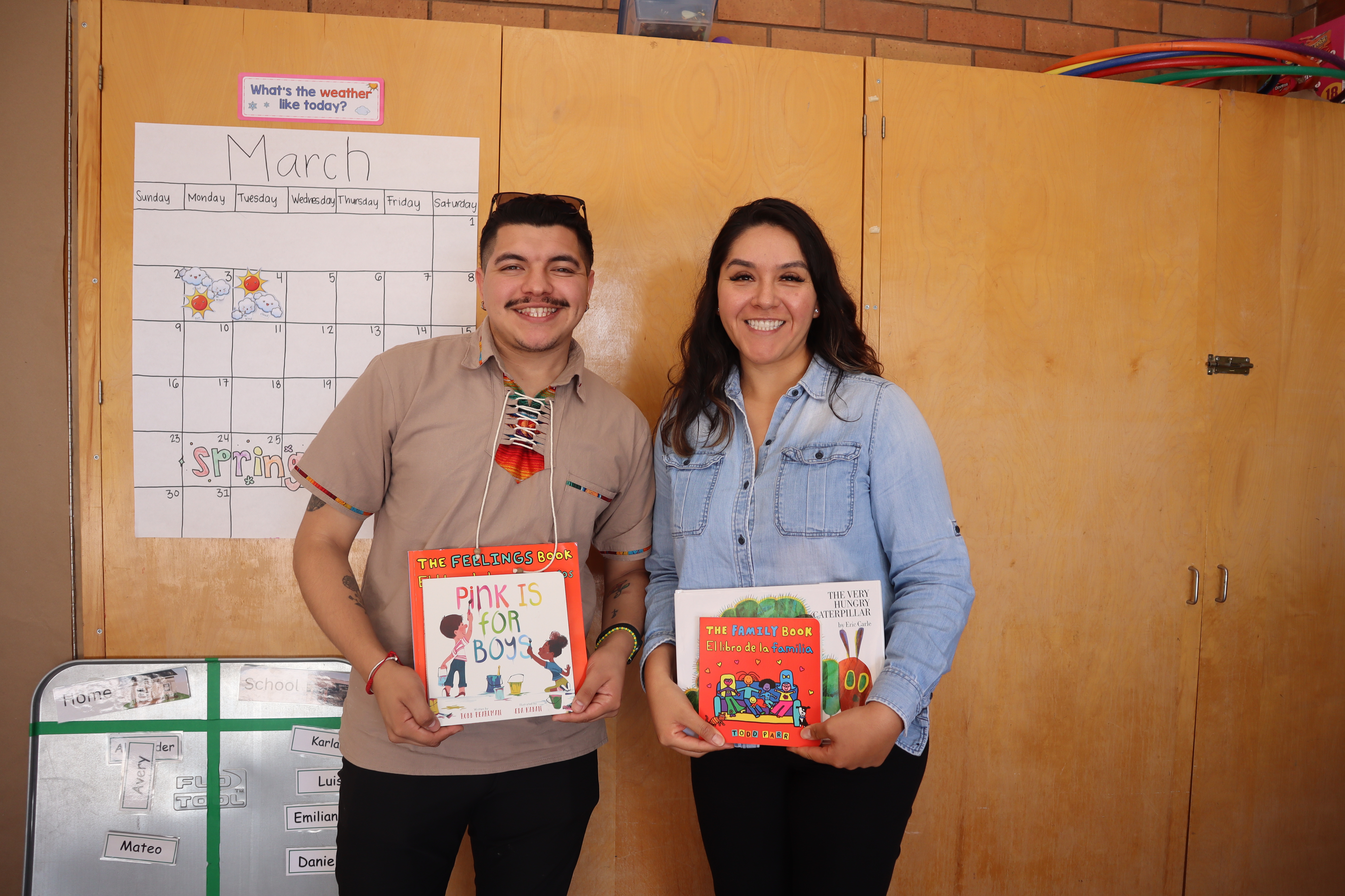 ELS member reading to children