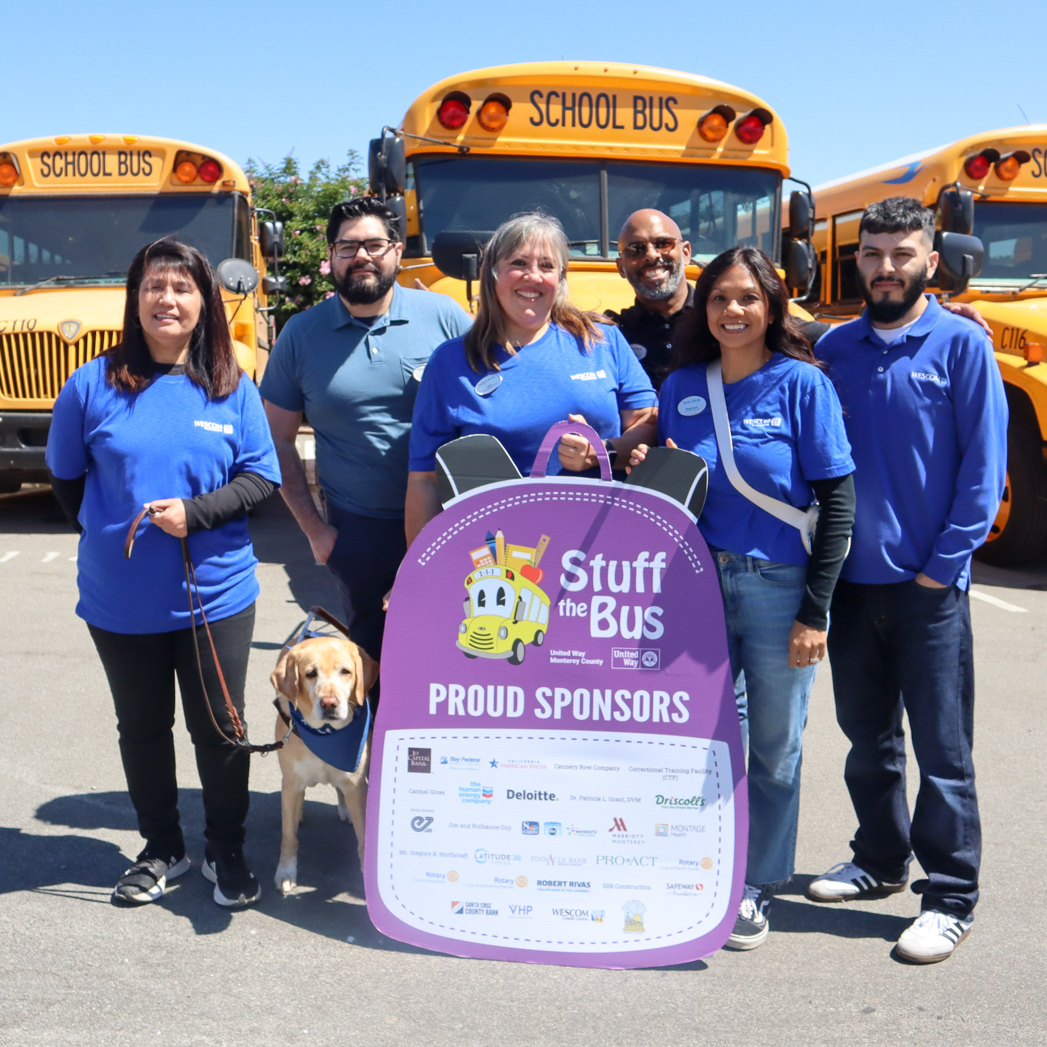 Wescom volunteers at Stuff the Bus event